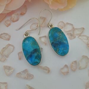 Kingman Turquoise Oval Earrings